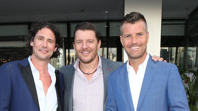 Colin Fassnidge, Manu Feildel and Pete Evans at Doltone House in Pyrmont for the launch of the 2015 season of Channel 7's My Kitchen Rules. Picture: Richard Dobson