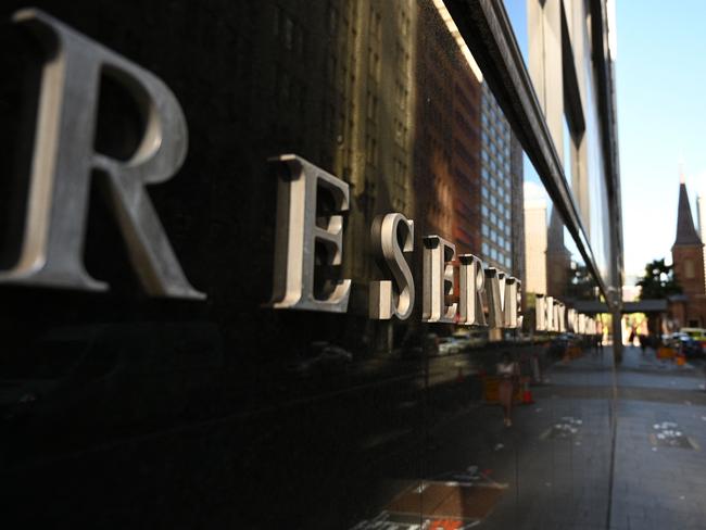 The Reserve Bank of Australia building is seen in Sydney on May 3, 2022. - Australia's central bank raised interest rates for the first time in more than a decade on May 3, a pre-election hike designed to curb soaring consumer prices. (Photo by Saeed KHAN / AFP)