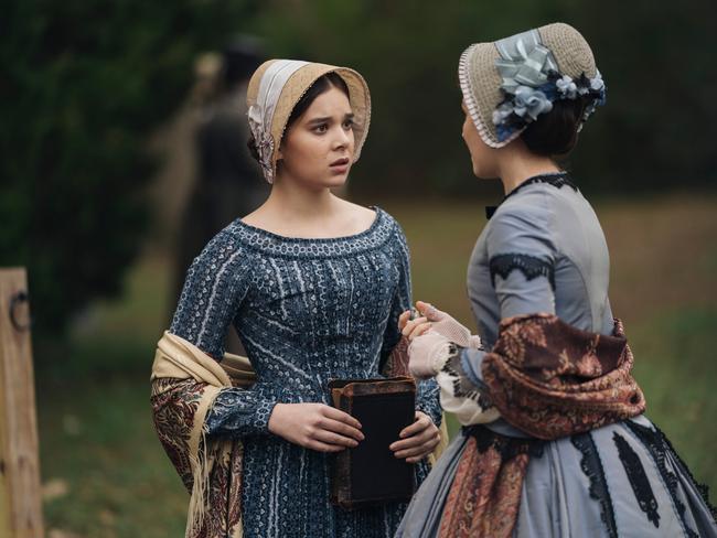 Hailee Steinfeld and Ella Hunt in season two of Dickinson. Picture: Apple TV+