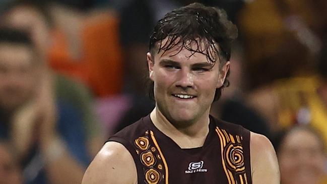 Nick Watson kicked three goals. Picture: James Wiltshire/AFL Photos via Getty Images