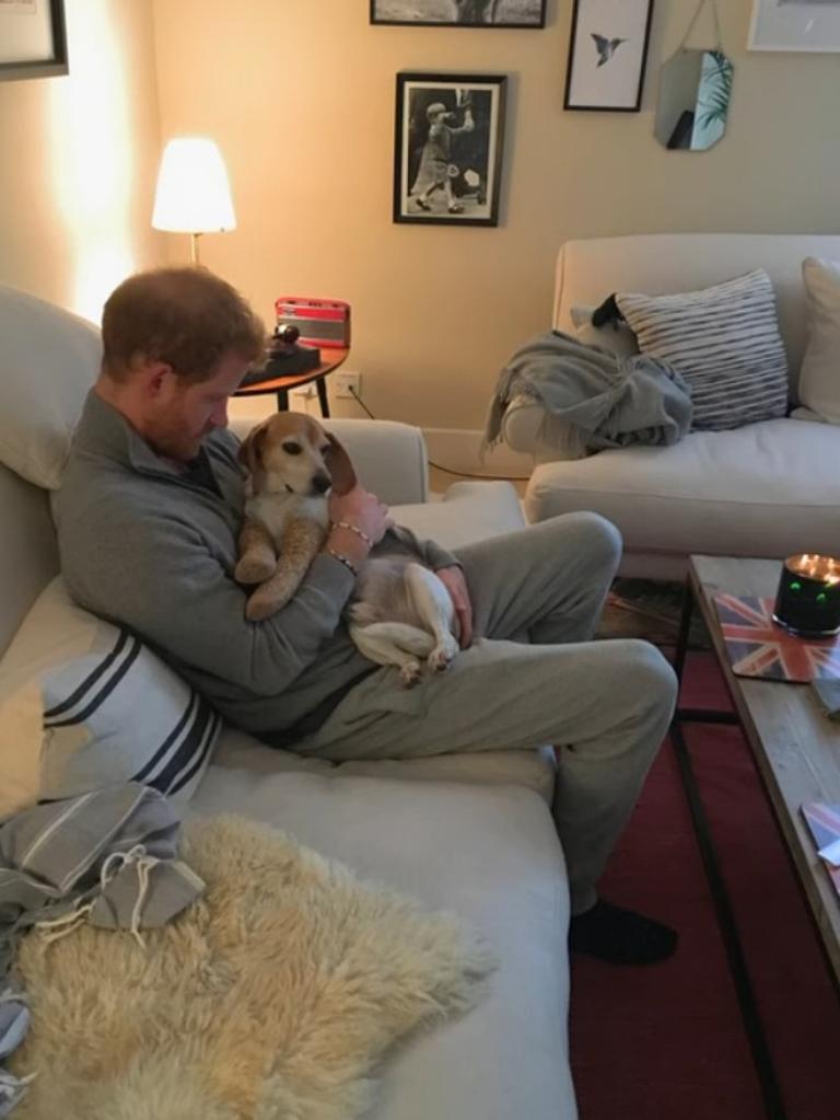 Harry at Nottingham Cottage, Kensington Palace during the docuseries. Picture: Netflix