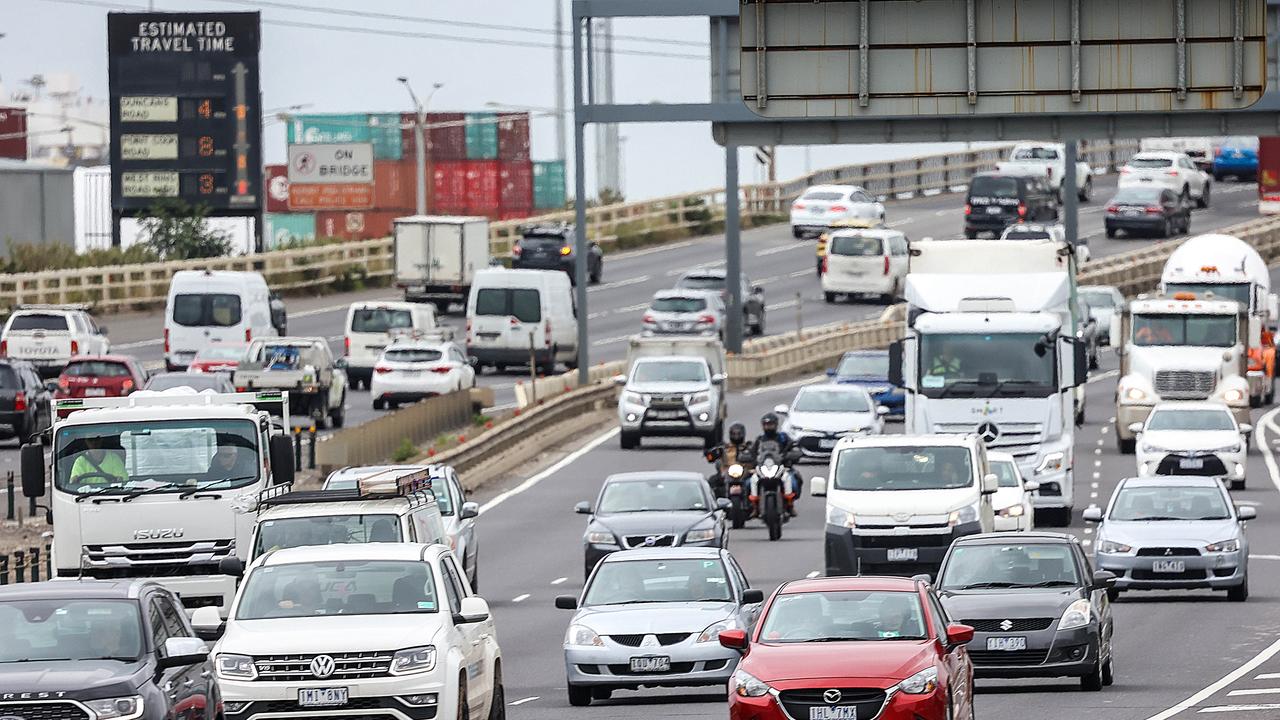 Melbourne’s traffic has almost returned to pre-lockdown levels. Picture: NCA NewsWire / Ian Currie