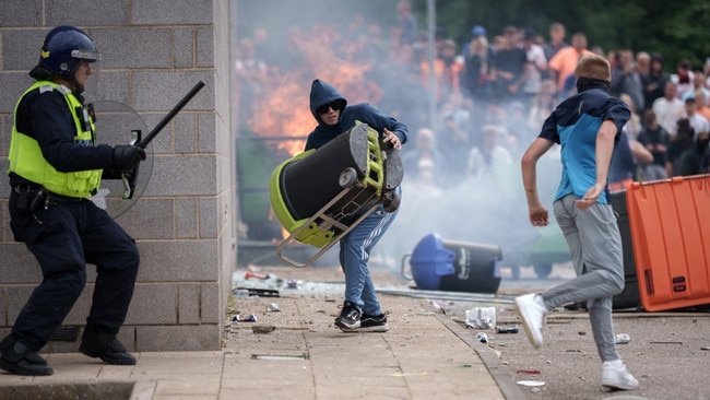 Scenes outside the Holiday Inn Express in Rotherham. Picture: Christopher Furlong/Getty Images