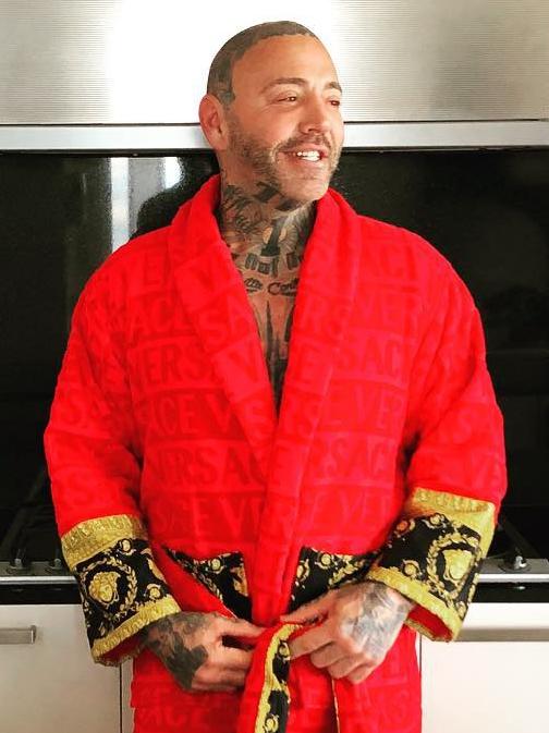 Toby Mitchell wearing a Versace robe. Picture: Instagram/thetobymitchell