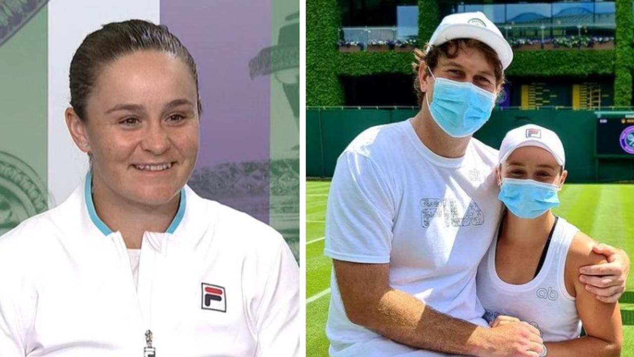 Ash Barty was bemused when asked about her boyfriend Gary Kissick.