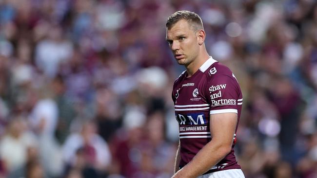 The Sea Eagles have received a boost with Tom Trbojevic cleared to return from a hamstring injury. Picture: Cameron Spencer/Getty Images