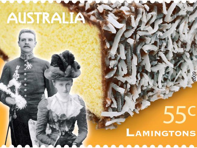 An Australia Post stamp named after Lord and Lady Lamington.