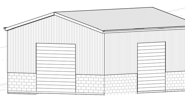 Exterior plans for the doggie daycare, as shown in the DA.