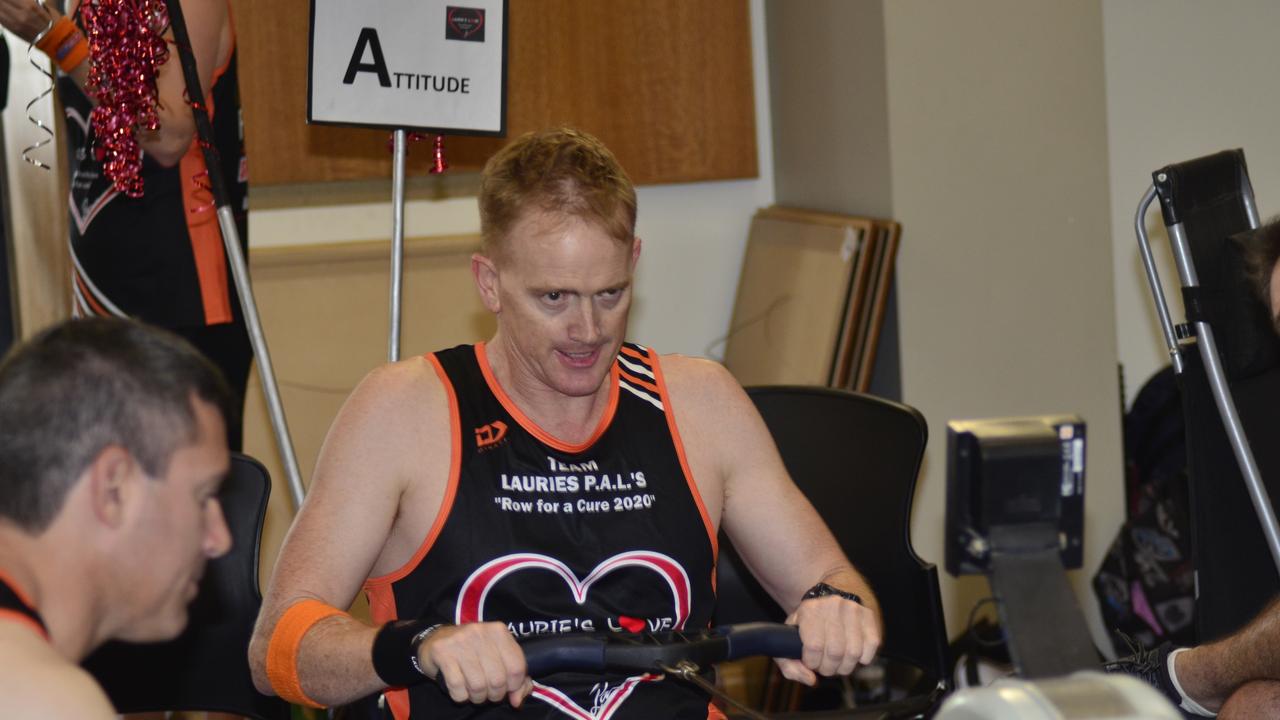 Team PAL's Brett Eathorne gave it his all in the 2020 Laurie's Love Row for a Cure.