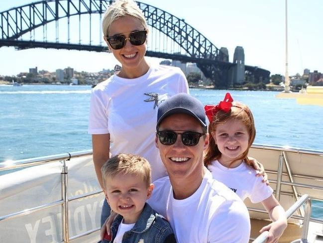 Roxy Jacenko with her husband Oliver Curtis and their children Pixie and Hunter. Picture: Instagram