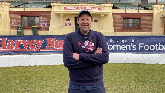 North Hobart coach Richard Robinson wants a win from his team this week. Picture: JAMES BRESNEHAN