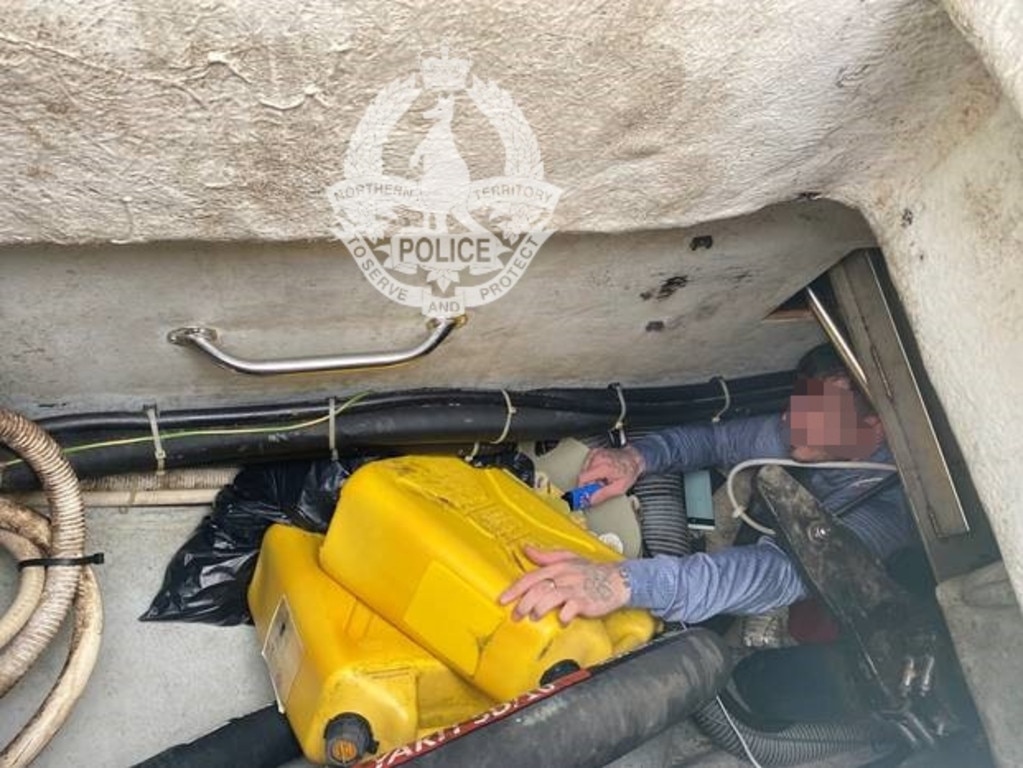 Northern Territory police found Horne hiding inside a boat.