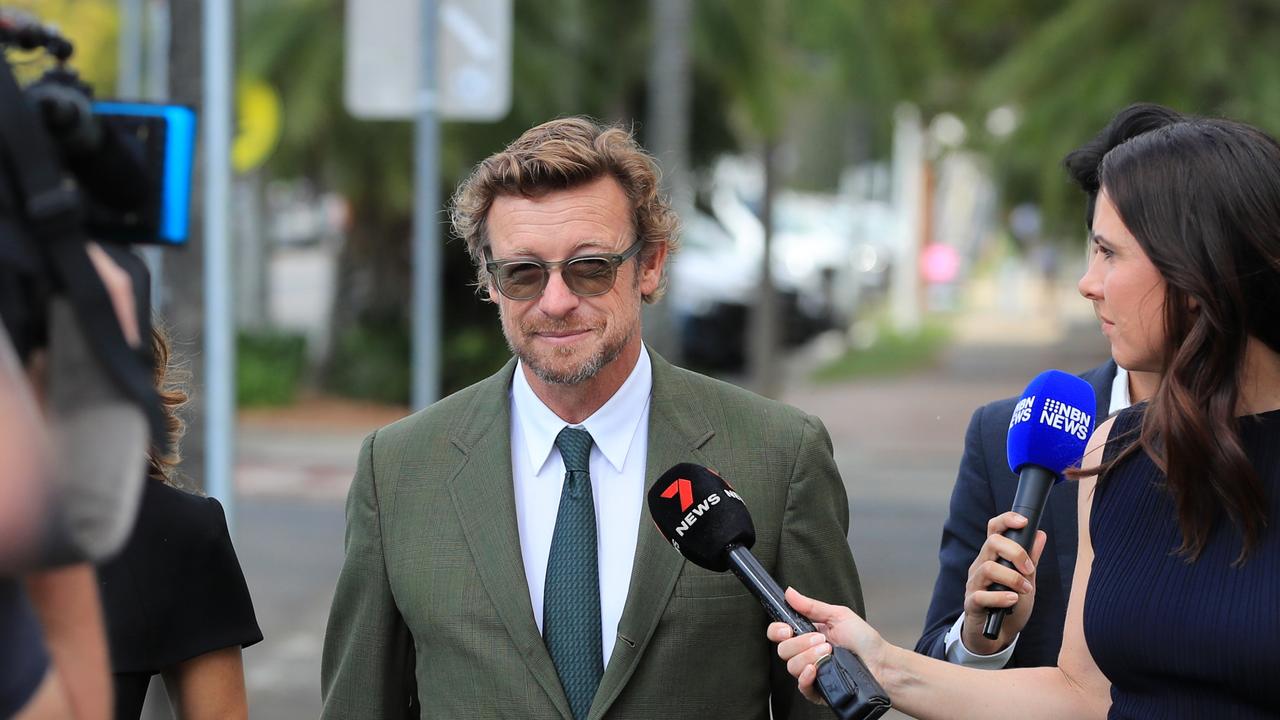 Australian actor and director Simon Baker has walked from court without a conviction after pleading guilty to drink-driving. Picture: NewsWire/ Scott Powick