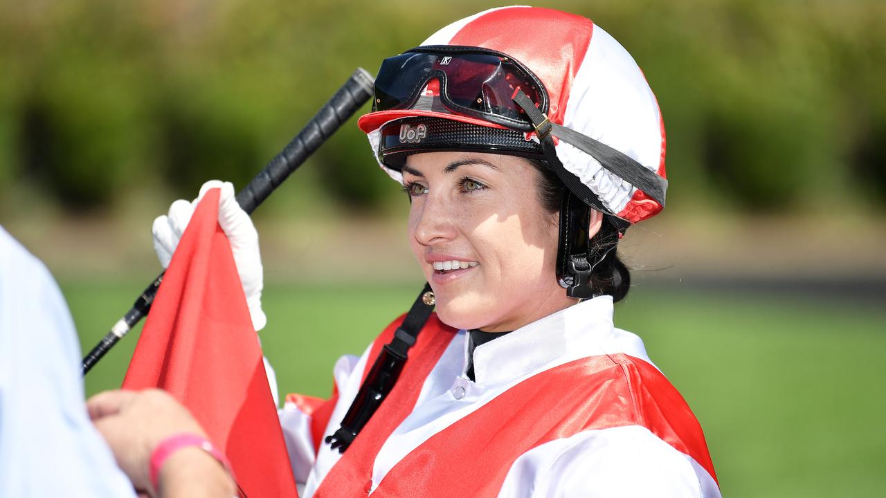 Jockey Tegan Harrison. Picture: Patrick Woods