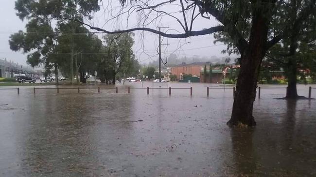 Beresford and Cave Hill roads roundabout near the Lilydale Industrial Estate.