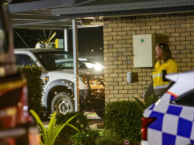 Scene of a siege and house fire in Kirsten Close, Gracemere, on March 19, 2022.