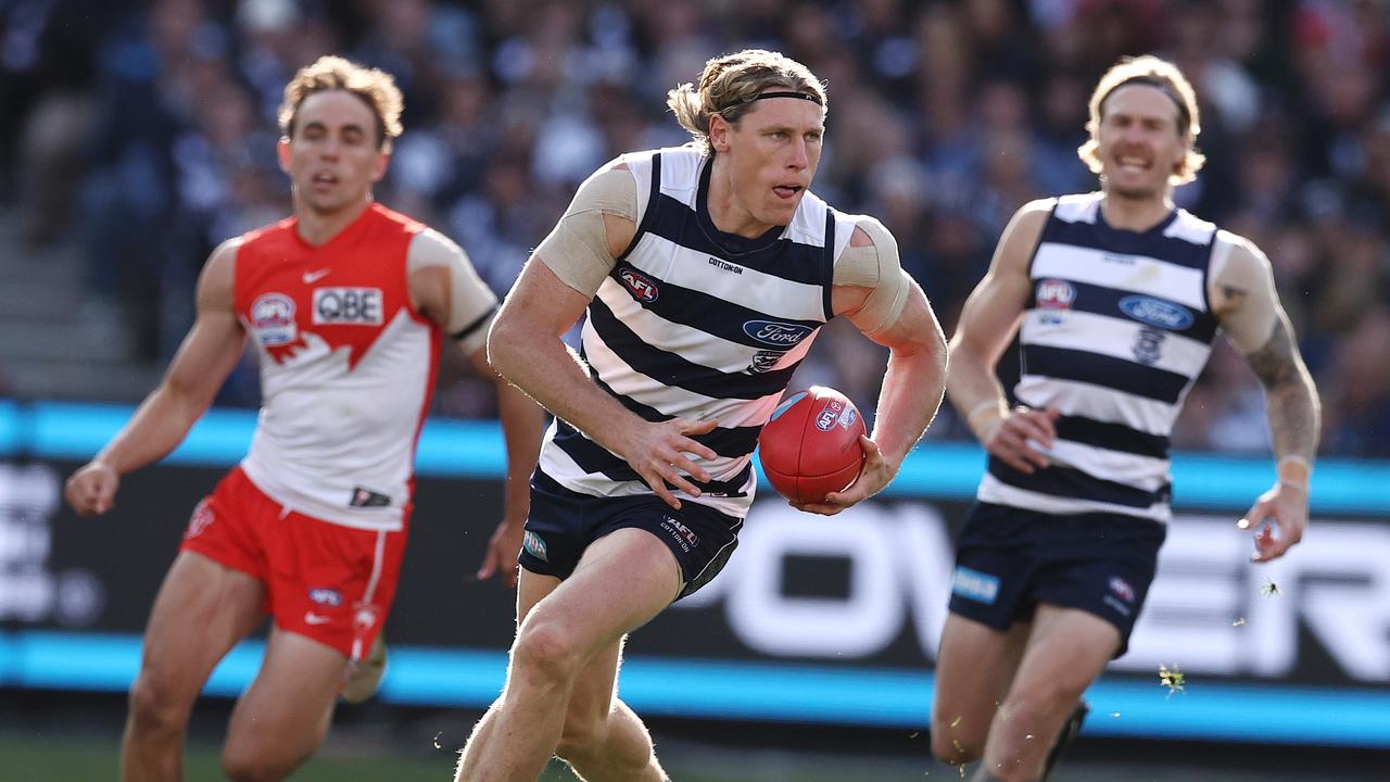 Mark Blicavs’ versatility makes him a unique asset for Geelong coach Chris Scott. Picture: Michael Klein