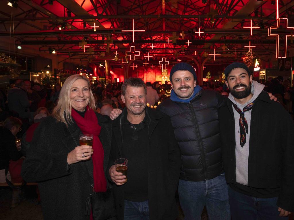 Lyn Higgins, Ross Higgins, Chris Free and Rodrigo Munoz at Winter Feast 2025 in Hobart. Picture: Caroline Tan