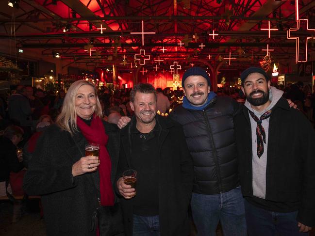 Lyn Higgins, Ross Higgins, Chris Free and Rodrigo Munoz at Winter Feast 2025 in Hobart. Picture: Caroline Tan