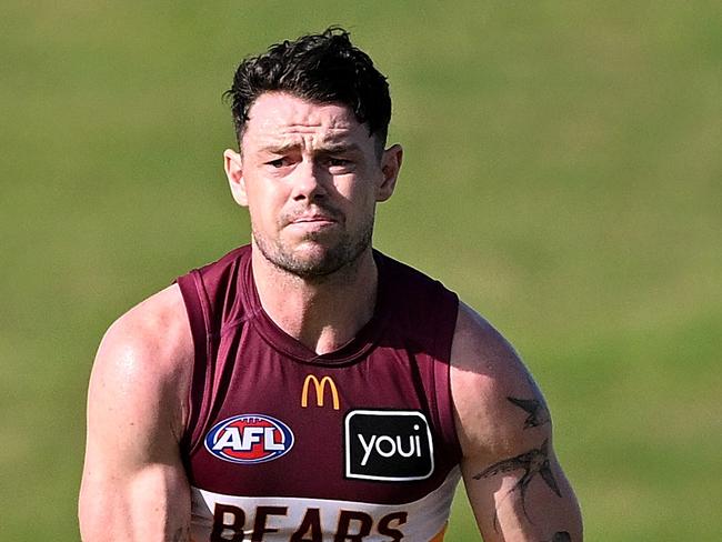 IPSWICH, AUSTRALIA - FEBRUARY 13: Lachie Neale of the Lions in action during a Brisbane Lions intra club trial match at Brighton Homes Arena on February 13, 2025 in Ipswich, Australia. (Photo by Bradley Kanaris/Getty Images)