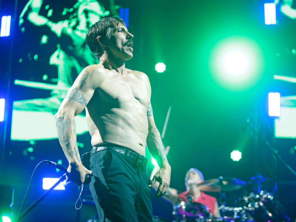 Red Hot Chili Peppers kick off their Australian tour at Hobart's Derwent Entertainment Centre. Picture: PATRICK GEE