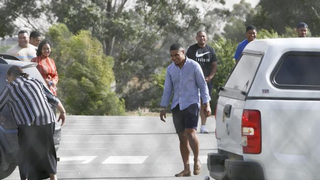 Fainu leaves Parklea Correctional Centre after being granted bail.