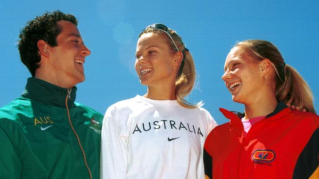 Panazzolo with Tatiana Gregoriava and Jana Tankosic in 2001.