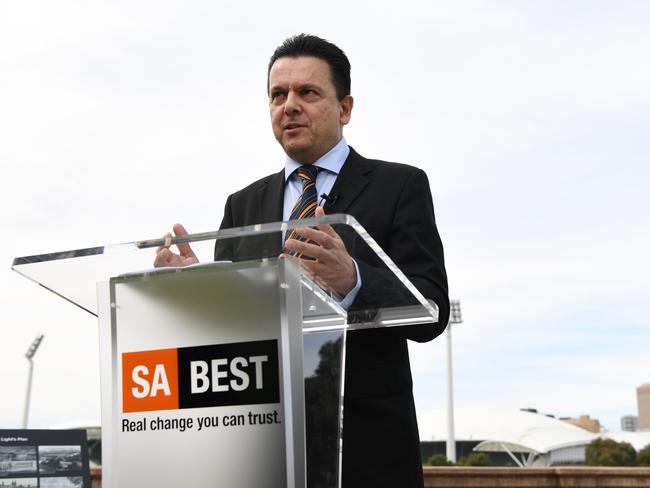 Nick Xenophon helped initiate the Pokie Leaks campaign. Picture: Tricia Watkinson