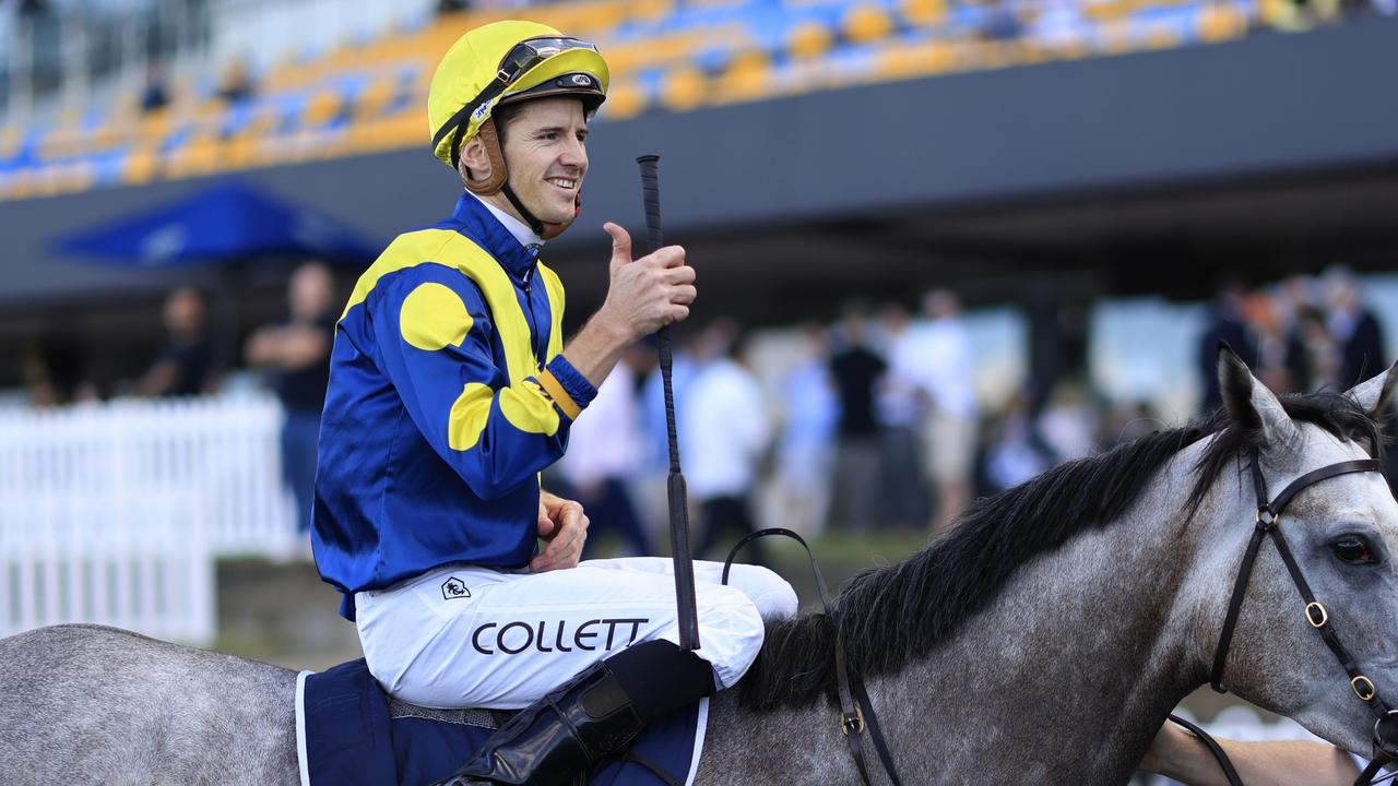 Jason Collett rides Strait Acer for trainer Edward Cummings on Saturday. Picture: Getty Images