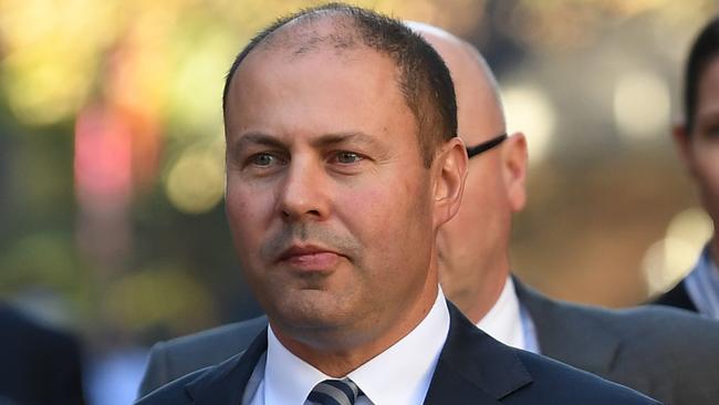 Treasurer Josh Frydenberg in Sydney yesterday. Picture: AAP