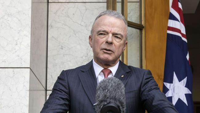 CANBERRA, AUSTRALIA-NCA NewsWire Photos AUGUST 10 2020 Prime Minister Scott Morrison with Brendan Nelson during a press conference at Parliament House in Canberra. Picture: NCA NewsWire /Gary Ramage