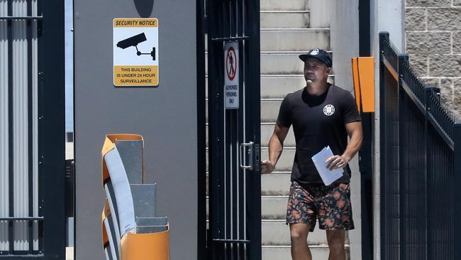 Former Gold Coast Titan and NRL player Michael Gordon is released from Police Custody at Tweed Heads Police Station after being arrested earlier in the day by NSW Detectives for alleged drug related offences. Photo: Scott Powick