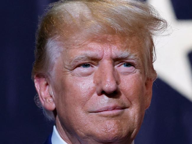 COLUMBUS, GEORGIA - JUNE 10: Former U.S. President Donald Trump arrives to deliver remarks during the Georgia state GOP convention at the Columbus Convention and Trade Center on June 10, 2023 in Columbus, Georgia. On Friday, former President Trump was indicted by a federal grand jury on 37 felony counts in Special Counsel Jack Smith's classified documents probe.   Anna Moneymaker/Getty Images/AFP (Photo by Anna Moneymaker / GETTY IMAGES NORTH AMERICA / Getty Images via AFP)