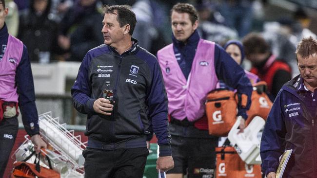 Ross Lyon after the loss to Richmond. Picture: AAP