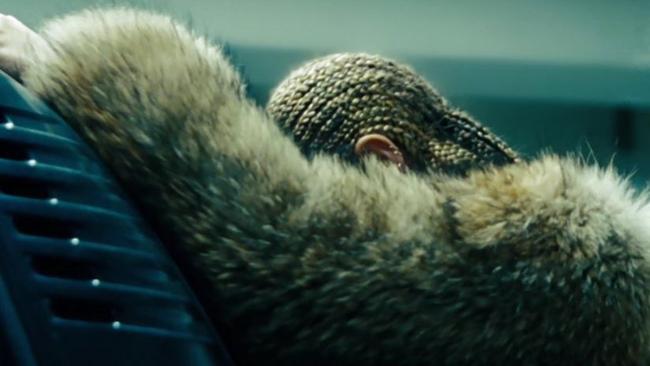 Dealing with betrayal, Beyonce’s in combat mode for the first half of the film.