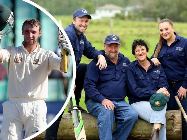 Phillip Hughes celebrates a century; the Hughes family.