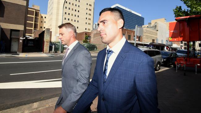 Tyrone May leaves Parramatta Local Court after avoiding jail. Picture: AAP