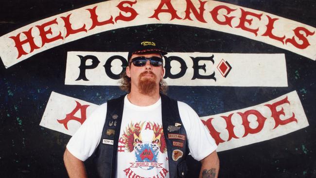 A 1992 file photo of Hells Angels spokesman Mick Haynes at Ponde.