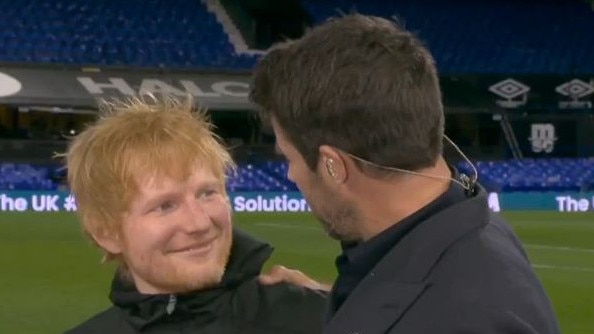 Ed Sheeran gatecrashed the interview.