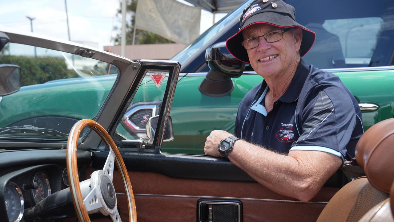 Group captain Neil Kronk at the Mini Owners Club of Queensland's Toowoomba branch's Coffee and Car Display at Repco on November 16, 2024.