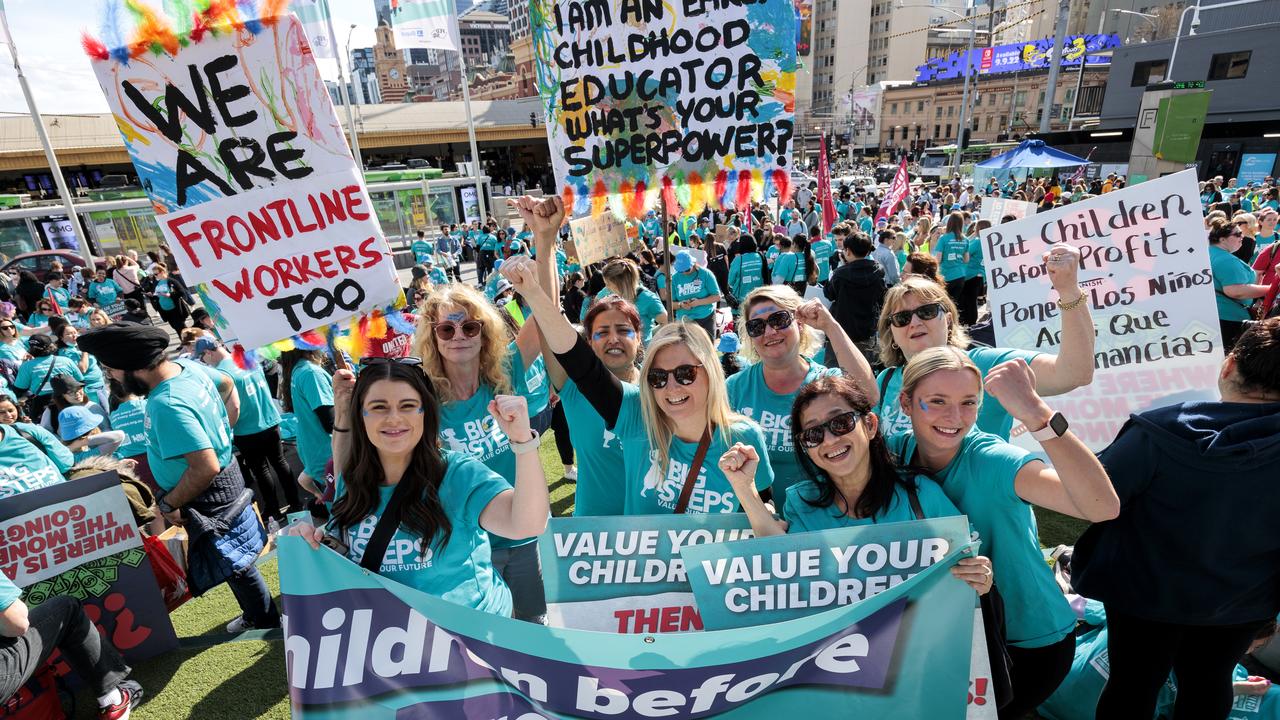 Melbourne Protest: Childcare Workers Rally In CBD For Reforms | Herald Sun