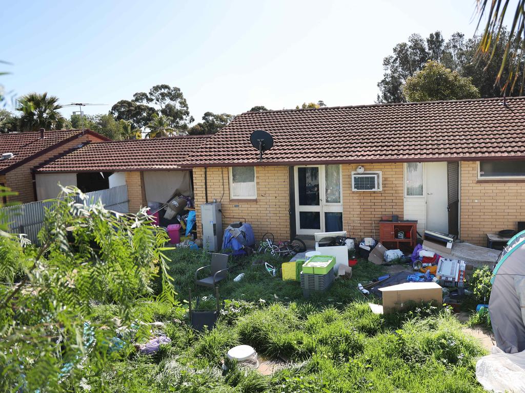 The backyard of the home where Charlie lived. Neighbours said they had previously raised concerns about the child’s wellbeing. NCA NewsWire / David Mariuz