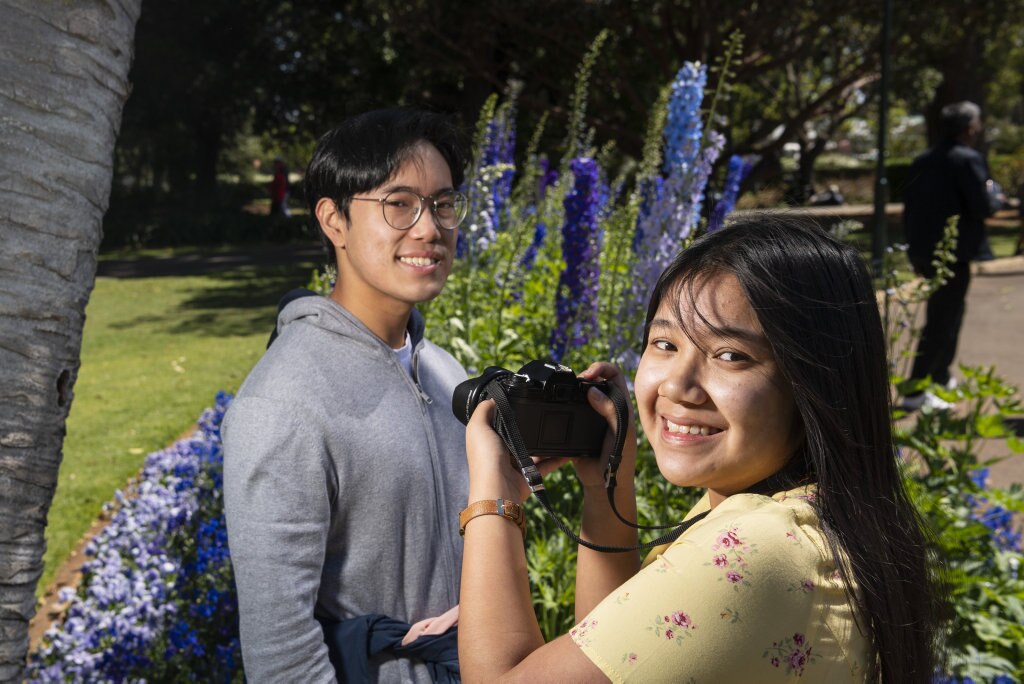 Denzel Basco poses for a photo for his sister Denise Basco in Queens Park during Carnival of Flowers 2020, Saturday, September 26, 2020. Picture: Kevin Farmer