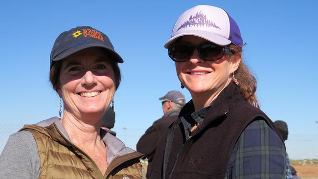 Aimee Pearce and Sheryl Stasiowski. Originally from the USA, this is their first time at Finke. Picture: Gera Kazakov