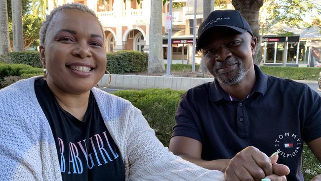 Nosi and Mwezi Koti at M'Lady's 40th anniversary party in Mackay on July 22. Picture: Duncan Evans