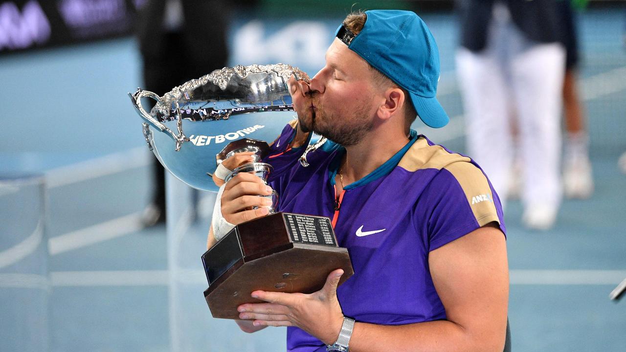 Dylan Alcott won his seventh Australian Open title (Photo by Paul CROCK / AFP)