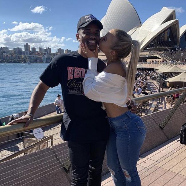 Tammy Hembrow with Jahkoy Palmer.