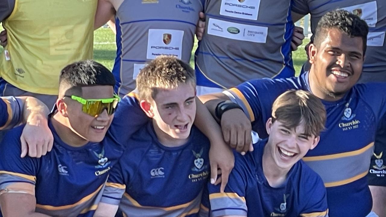 Members of the winning Churchie side.