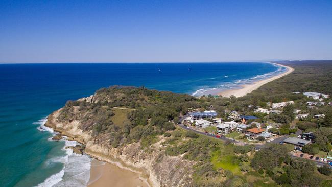 Aerial view of Point Lookout on North Stradbroke Island. Photo Supplied