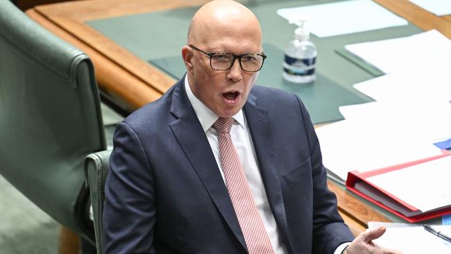 Leader of the Opposition Peter Dutton. Picture: NewsWire / Martin Ollman